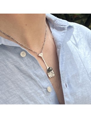 tahitian cultured pearl maori pendant price - paddle pendant for men