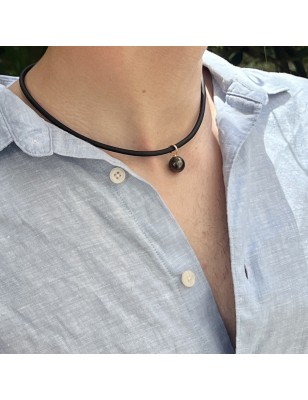 grosse perle de Tahiti aubergine collier homme or perle Tahiti prix