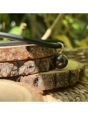 Tee - Auberginefarbene Tahitiperle - 12,28 mm