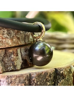 collier homme perle noire de Tahiti