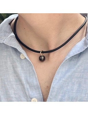 grosse perle de Tahiti aubergine collier homme or perle Tahiti prix