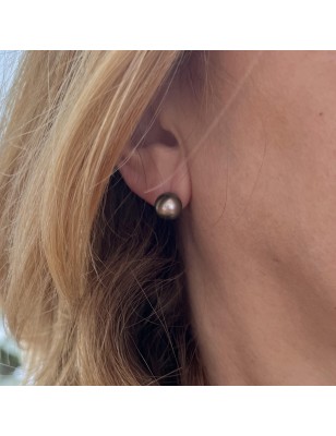 Pendientes con perla de Tahití
