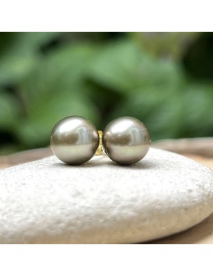 Pendientes de perlas de Tahití