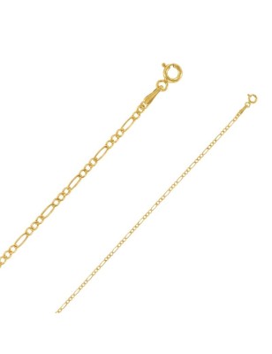 2 mm Figaro Triple Chain – 9K Yellow Gold
