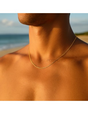 18K Yellow Gold Men's Chain – Forçat Link chain for men price