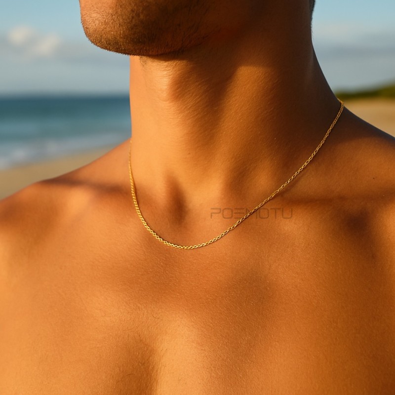 18-karätige Gold-Kabelkette für Herren – 1,90 mm