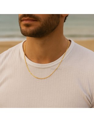 chaine de cou homme plaqué or - chaine maille forcat or pour homme