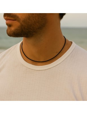 ras de cou homme en caoutchouc noir prix