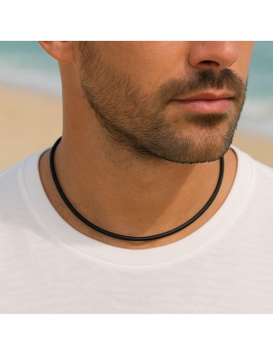 ras de cou homme caoutchouc noir prix