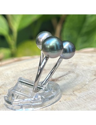 quelle bague offrir à une femme ? bague argent perles de culture de Tahiti signification