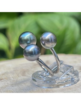 quelle bague offrir à une femme ? bague argent perles de culture de Tahiti signification