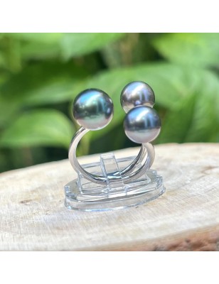 quelle bague offrir à une femme ? bague argent perles de culture de Tahiti signification