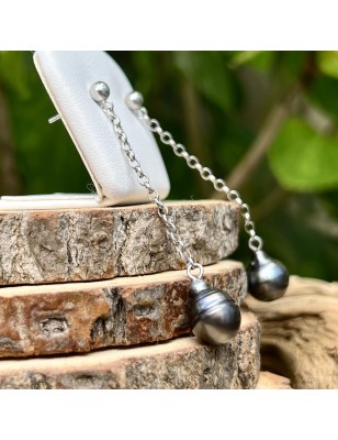 two tahiti pearls on earrings for women price