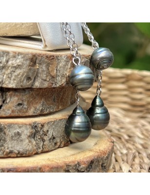 four ringed tahiti pearls on earrings for women price