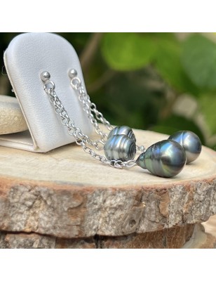 quatre perles Tahiti boucle oreille femme prix