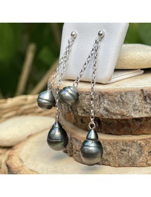 four ringed tahiti pearls on earrings for women price