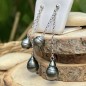 Four Ringed Tahitian Pearls in Dangling Earrings