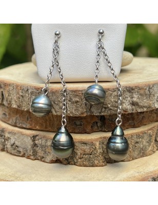 four ringed tahiti pearls on earrings for women price