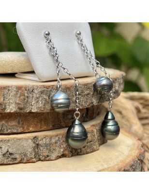 quatre perles Tahiti boucle oreille femme prix