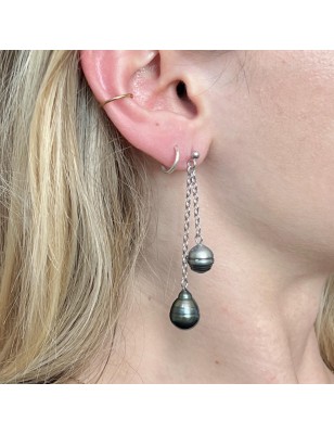 quatre perles Tahiti boucle oreille femme prix