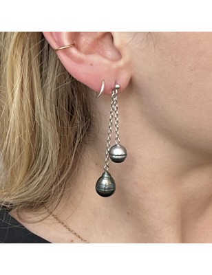 quatre perles Tahiti boucle oreille femme prix