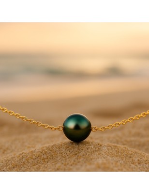 Tahiti pearl children's gold necklace with a small pearl from Tahiti price - bat mitzva gift - tahitian jewerly - tahiti jewerly