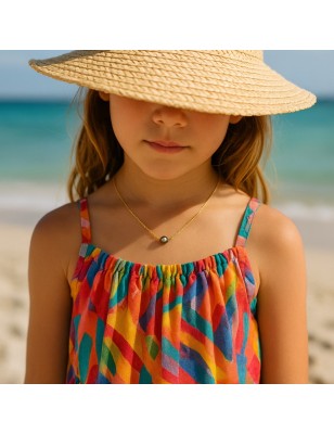 Tahiti pearl children's gold necklace with a small pearl from Tahiti price - bat mitzva gift - tahitian jewerly - tahiti jewerly