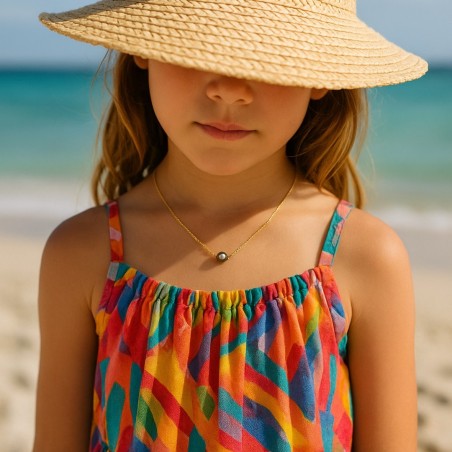Tahiti pearl children's gold necklace with a small pearl from Tahiti price - bat mitzva gift - tahitian jewerly - tahiti jewerly