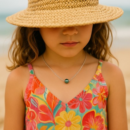 Tahiti pearl children's gold necklace with a small pearl from Tahiti price - bat mitzvah gift - tahitian jewerly