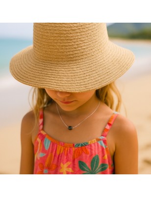 Tahiti pearl children's gold necklace with a small pearl from Tahiti price - bat mitzvah gift - tahitian jewerly