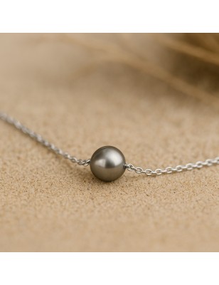 perle Tahiti collier enfant argent avec une perle de culture de Tahiti - cadeau bat mitsva