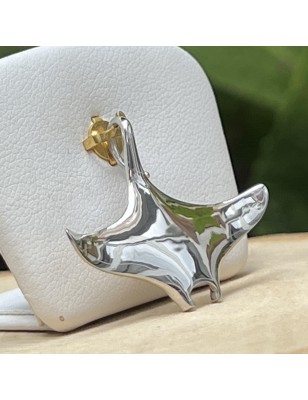 prix pendentif homme raie manta en argent massif rhodié
