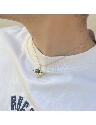 Tahiti pearl manta ray men's gold pendant - ray in gold for men price