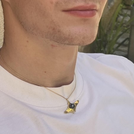 Manavā Nui - 18K Yellow Gold - Black Pearl