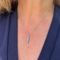 Health Tiki Recomposed Turquoise and Rhodium Silver Pendant