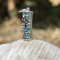 Health Tiki Recomposed Turquoise and Rhodium Silver Pendant