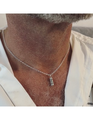 Colgante Tiki Love - Aventurina - Plata bañada en rodio