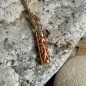 Strength Tiki Pendant - Gold-plated - Coral Resin