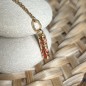 Strength Tiki Pendant - Gold-plated - Coral Resin