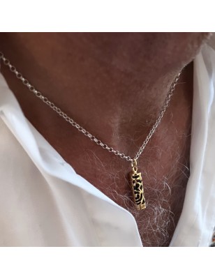 meaning tiki gold pendant price black agate - tahitian jewerly for men - tahiti jewerly