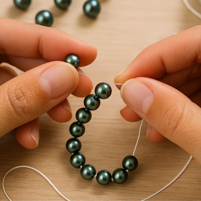 Restringing of a Cultured Pearl Bracelet