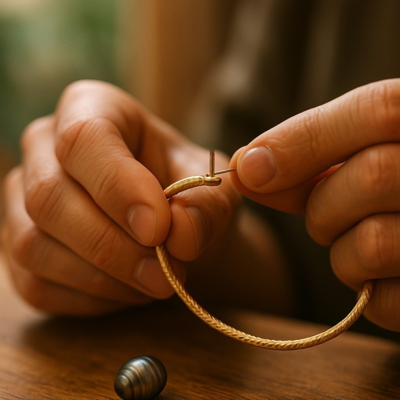 Fornitura e Saldatura di un'Asta in Oro 750/000