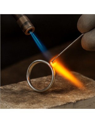 souder une tige en argent sur un bijou avec une perle