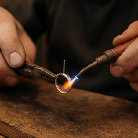 Größenänderung eines 925er Sterlingsilberrings mit Perle