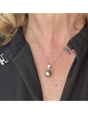 Tahiti pearl women's pendant with cultured pearl from Tahiti price - tahitian pendant