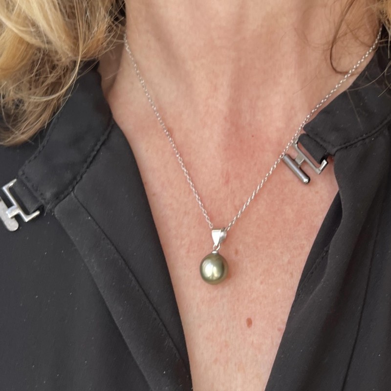 Collier Perles de culture de Tahiti 10-11mm | Argent 925