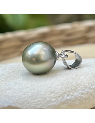 Tahiti pearl women's pendant with cultured pearl from Tahiti price - tahitian pendant