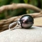 Pendente Perla di Tahiti - Melanzana - 11,23 mm