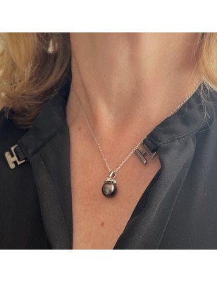 Tahiti pearl women's pendant with cultured pearl from Tahiti price - tahitian pendant