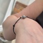 タヒチアンパール - ブルーグレー - 9.70mm - サテンブレスレット
